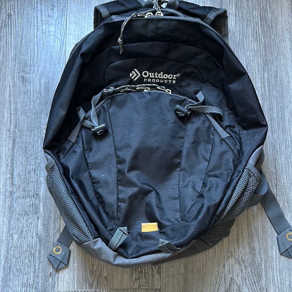 Outdoor Products Black Backpack Ergonomic Daypack One Size